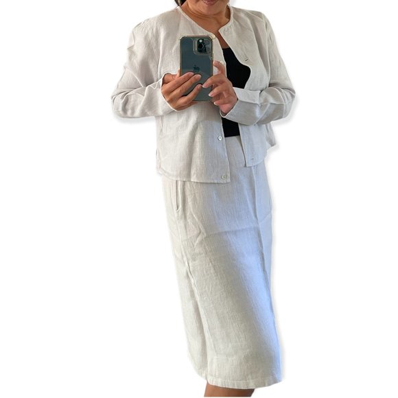 Vintage Agnes b. Linen Jacket Sz 2 - Picture 6 of 6